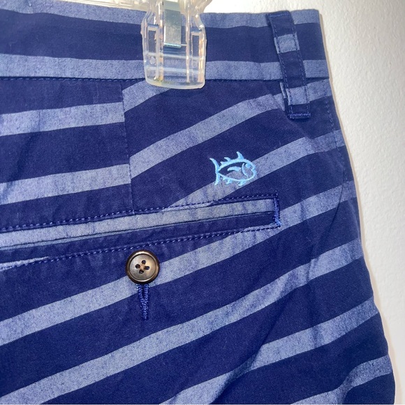Southern Tide Men's Blue Striped Chino Shorts 100% Cotton 34x8 Mint Condition - Picture 5 of 8